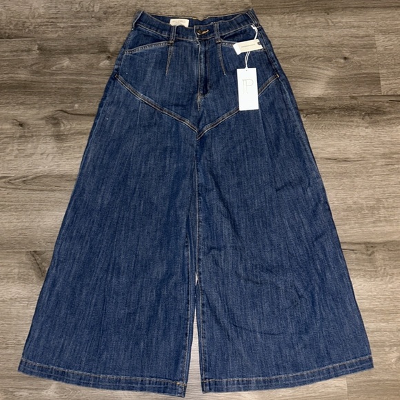 Anthropologie Pilcro Seamed Flounce high rise wide leg jeans - Picture 8 of 12